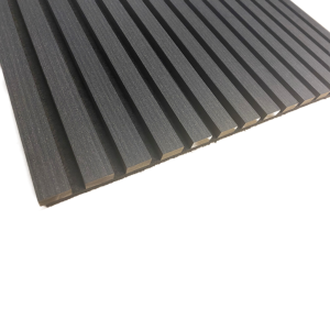 Akoestische panelen280x60cm Kleur Black 1-zijdig-fineer Lattenwand Akupanelen