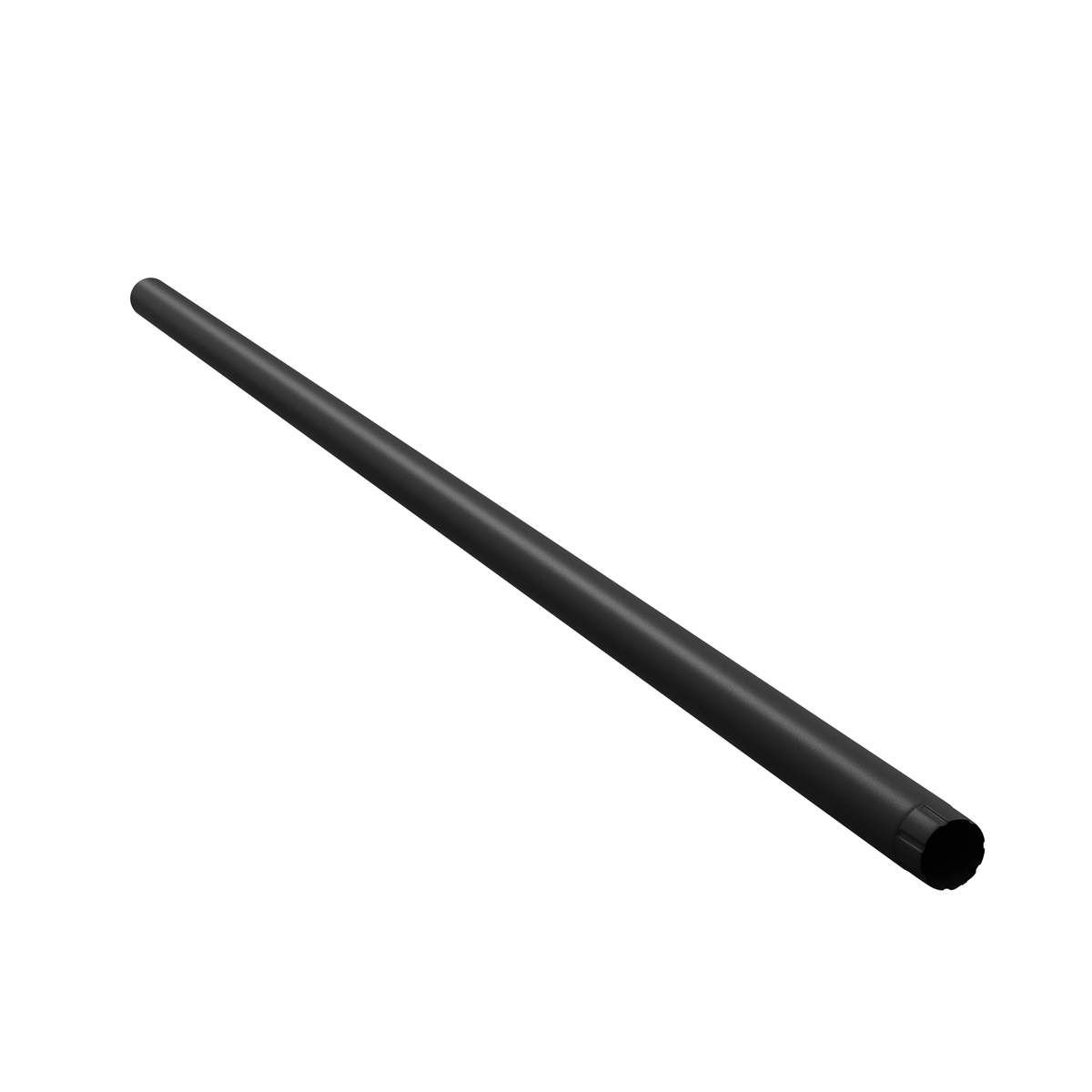 Verzinkt stalen HWA Ø90 mm. afvoerbuis – Gecoat  Mat Zwart – 3000mm – goot 125/90 mm