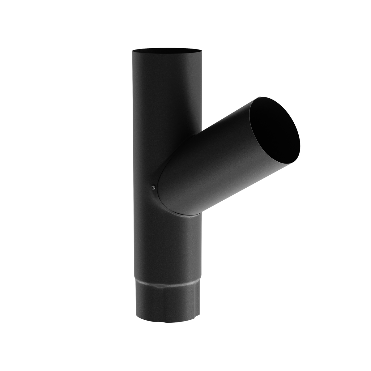 Verzinkt stalen vertakkingsstuk – Gecoat  Mat Zwart- goot 125/90 mm