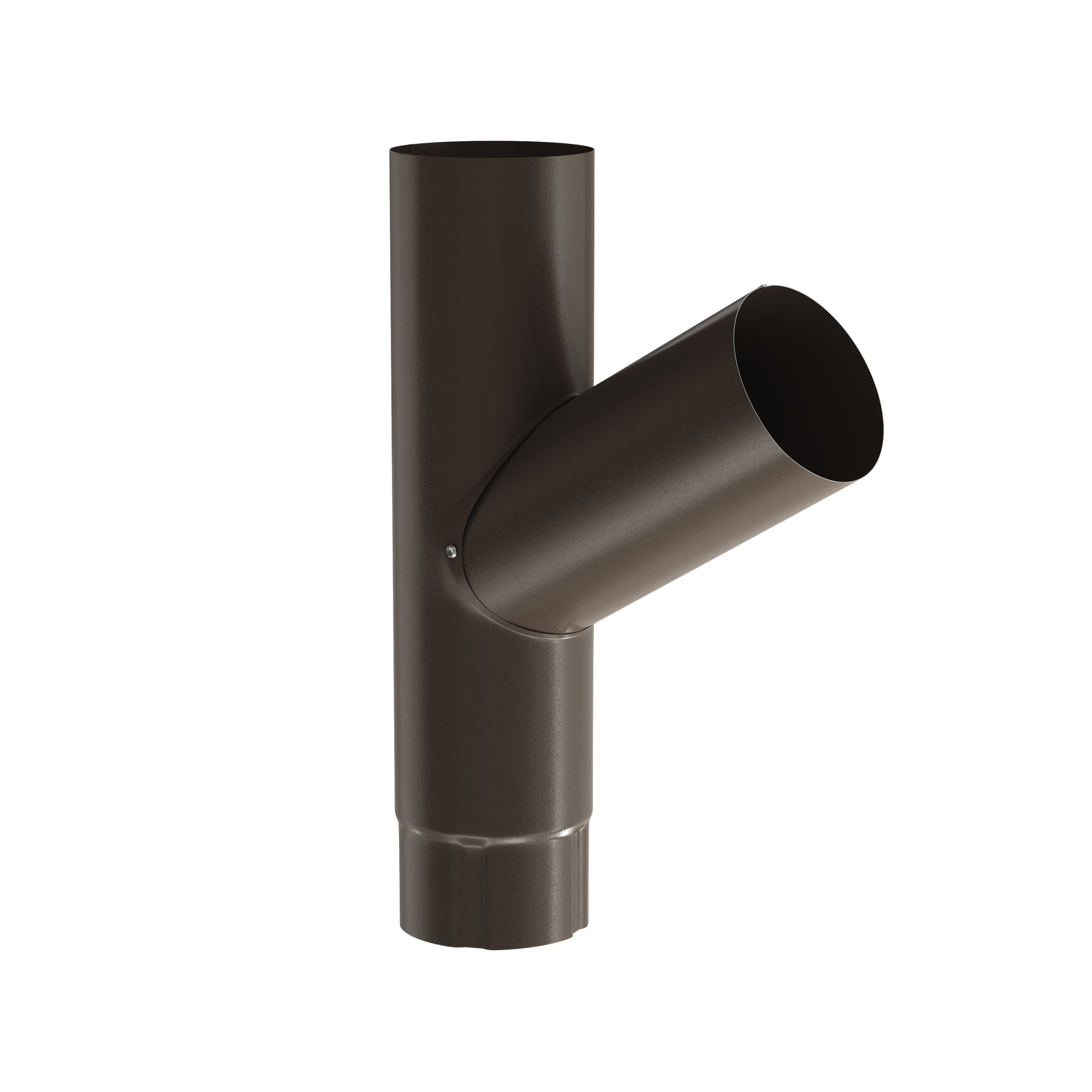 Verzinkt stalen vertakkingsstuk – Gecoat  Ral 8019 Glossy- goot 125/90 mm