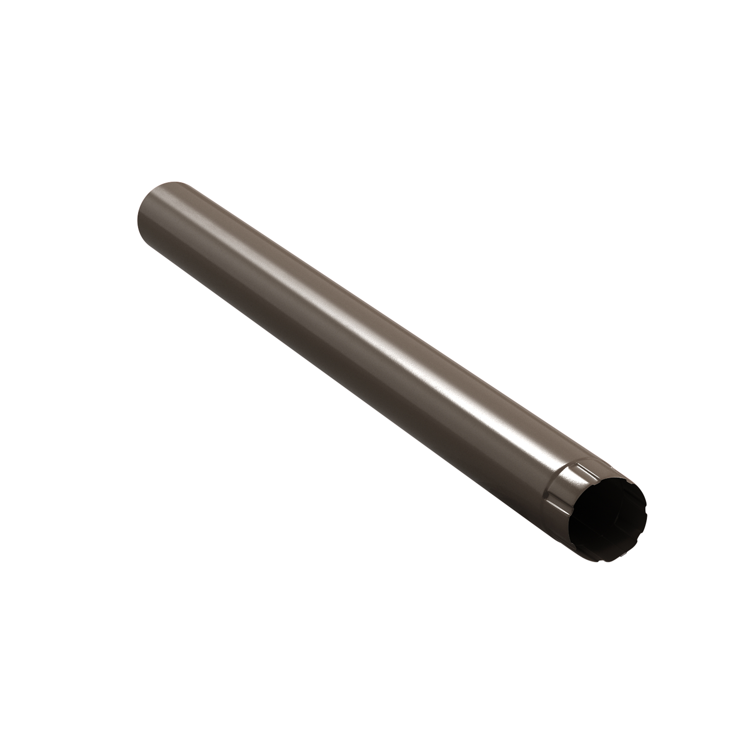 Verzinkt stalen verlengstuk afvoerbuis – Gecoat Ral 8019 Glossy – goot 125/90 mm