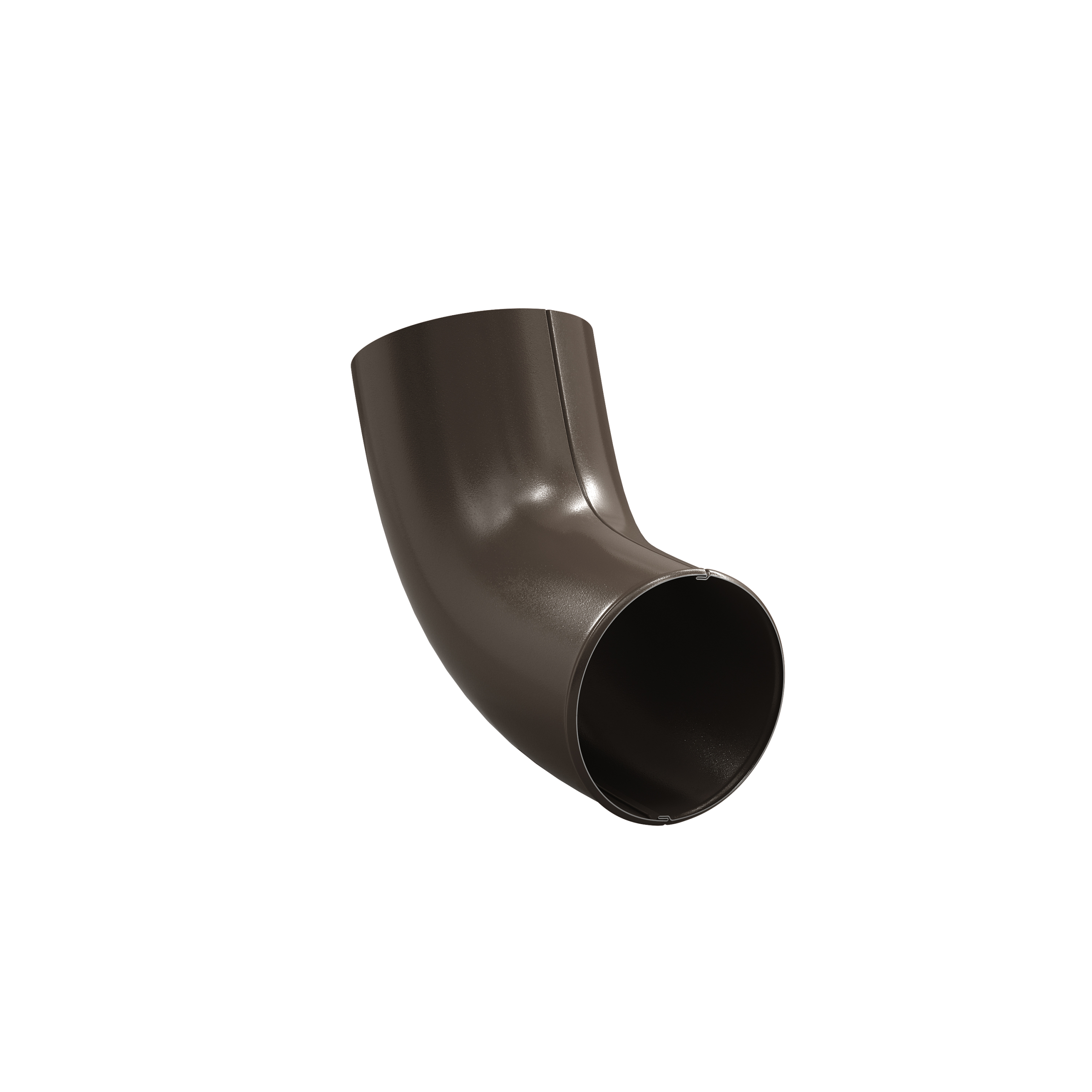 Verzinkt stalen afvoervoet 60° Ø90 mm – Gecoat  Ral 8019 Glossy – goot 125/90 mm
