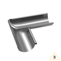 Verzinkt stalen binnenhoek 90° - Magnelis - goot type 150/100 mm
