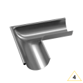 Verzinkt stalen buitenhoek 90° - Magnelis - goot type 150/100 mm