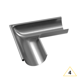 Verzinkt stalen buitenhoek 90° - Magnelis - goot type 150/100 mm