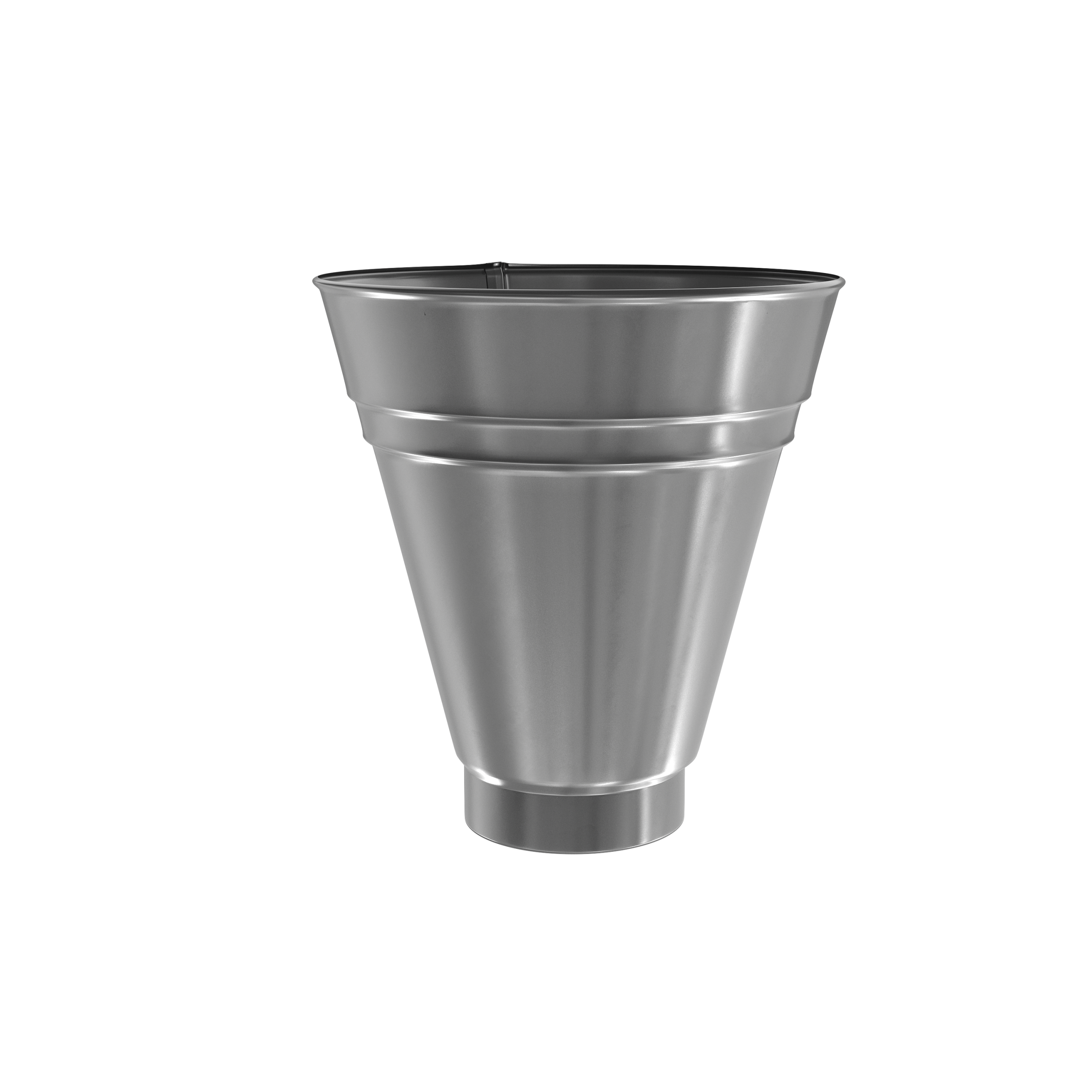 Verzinkt stalen opvangtrechter – Magnelis – goot type 150/100 mm.