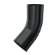 afvoervoet 60° Ø88 mm zwart goot type 125 / 88 mm.