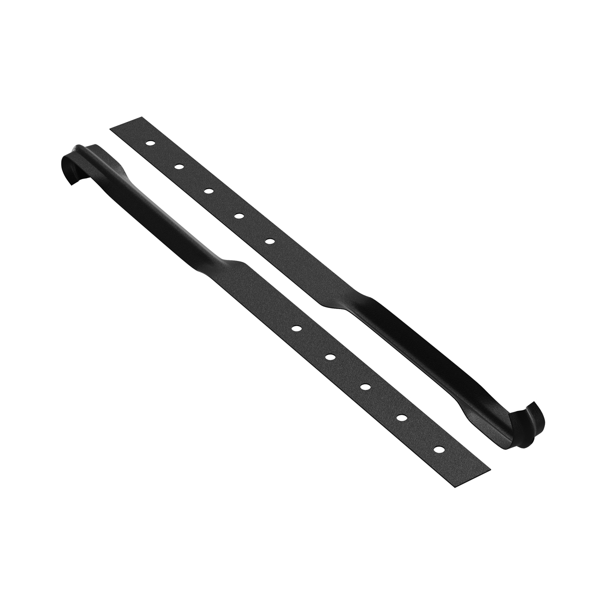 Verzinkt stalen gootflens – Gecoat  Mat Zwart – goot 125/90 mm